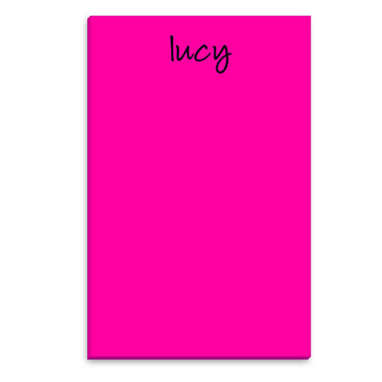 Personalized Neon Pink Notepad